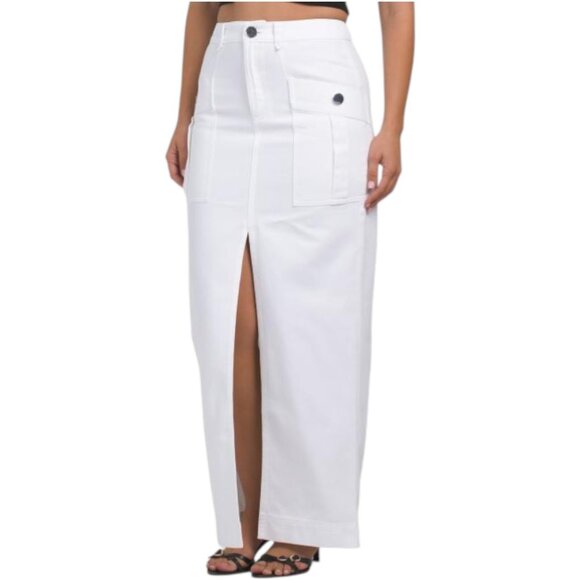 TOCCIN Fallon Midi Cargo Skirt With Front Slit